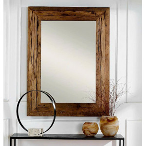 Dark Walnut Oil : Khung Gương Gỗ Sồi - 65 x 95cm